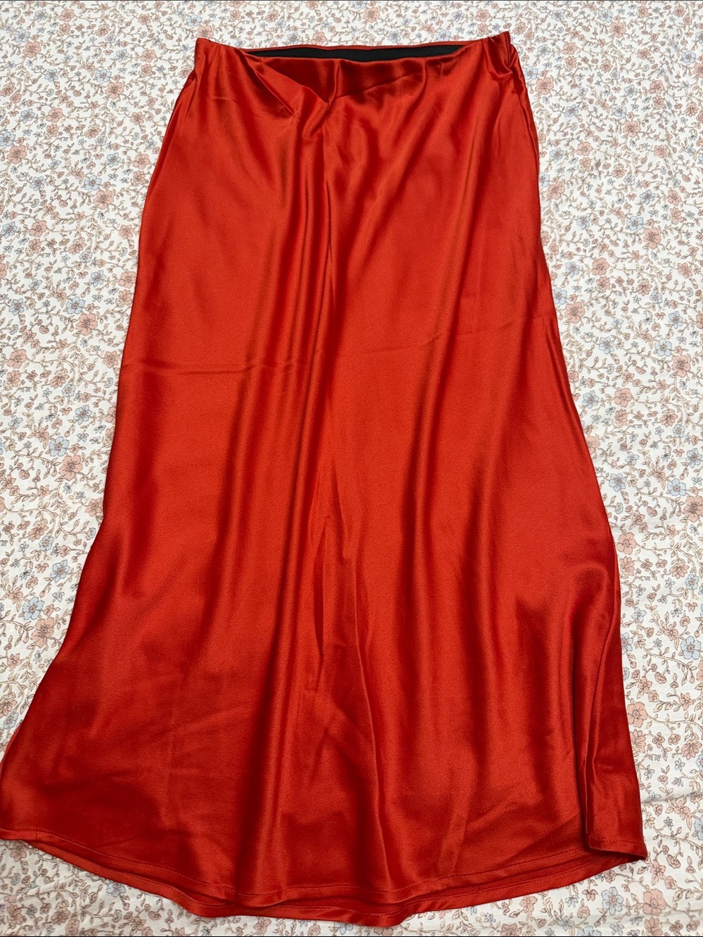 a new day Red Satin Maxi Skirt